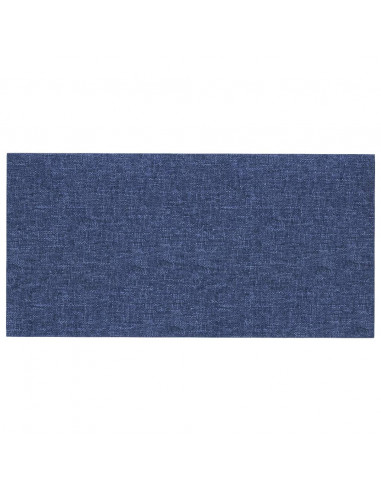 Pannelli Murali 12 pz Blu 30x15 cm Tessuto 0,54 m²