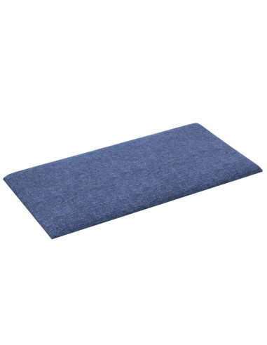 Pannelli Murali 12 pz Blu 30x15 cm Tessuto 0,54 m²