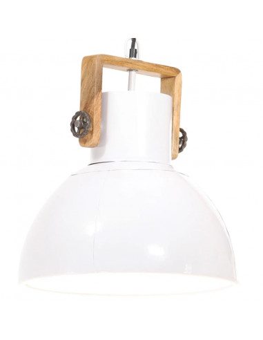 Lampada a Sospensione Industriale 25 W Bianca Rotonda 40 cm E27