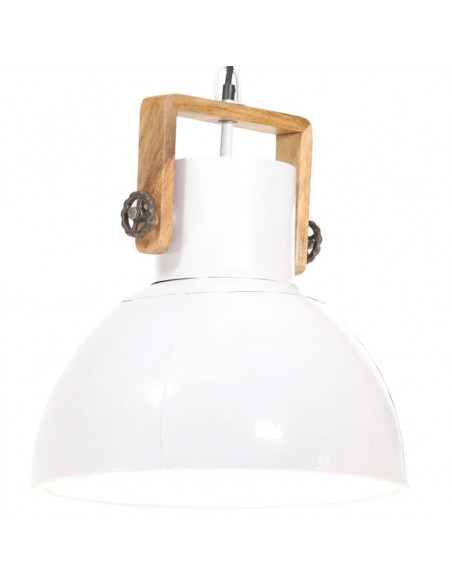 Lampada a Sospensione Industriale 25 W Bianca Rotonda 40 cm E27