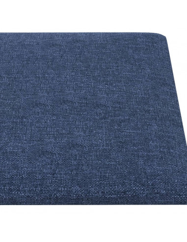 Pannelli Murali 12 pz Blu 30x15 cm Tessuto 0,54 m²