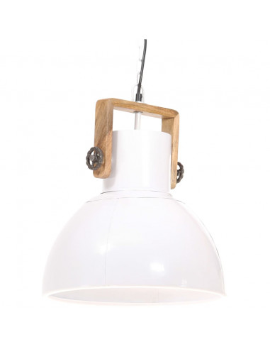 Lampada a Sospensione Industriale 25 W Bianca Rotonda 40 cm E27