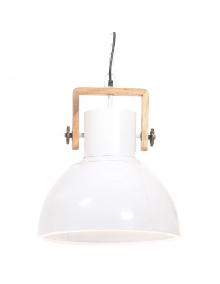 Lampada a Sospensione Industriale 25 W Bianca Rotonda 40 cm E27