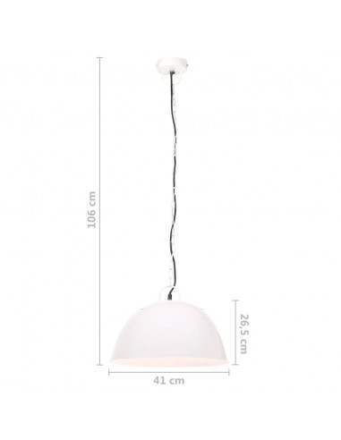 Lampada Industriale Vintage 25 W Bianca Rotonda 41 cm E27