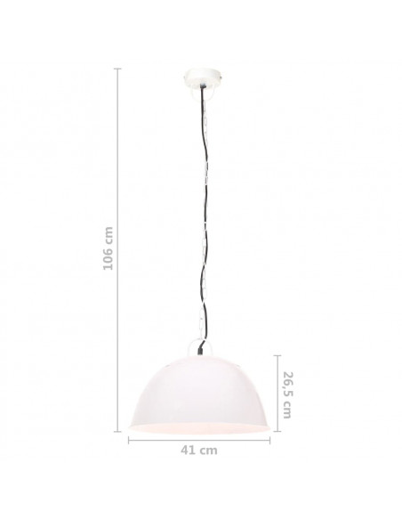 Lampada Industriale Vintage 25 W Bianca Rotonda 41 cm E27