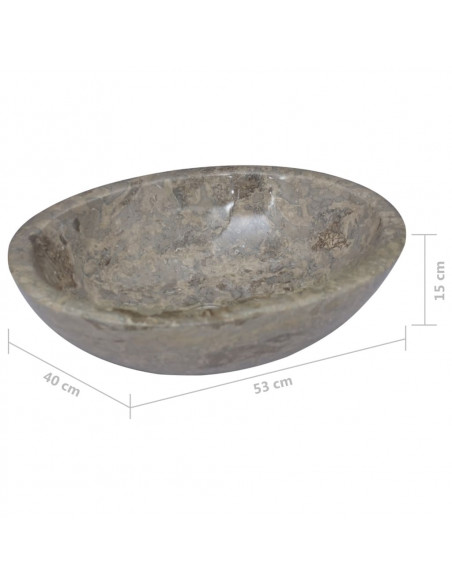 Lavandino Grigio 53x40x15 cm in Marmo