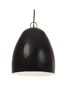 Lampada a Sospensione Industriale 25 W Nera Rotonda 42 cm E27 2