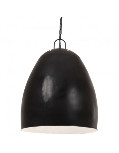 Lampada a Sospensione Industriale 25 W Nera Rotonda 42 cm E27