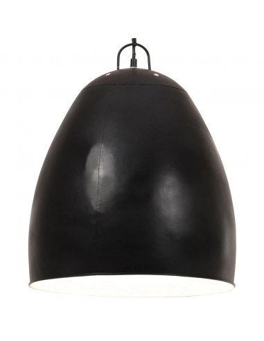 Lampada a Sospensione Industriale 25 W Nera Rotonda 42 cm E27