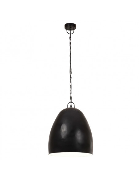 Lampada a Sospensione Industriale 25 W Nera Rotonda 42 cm E27