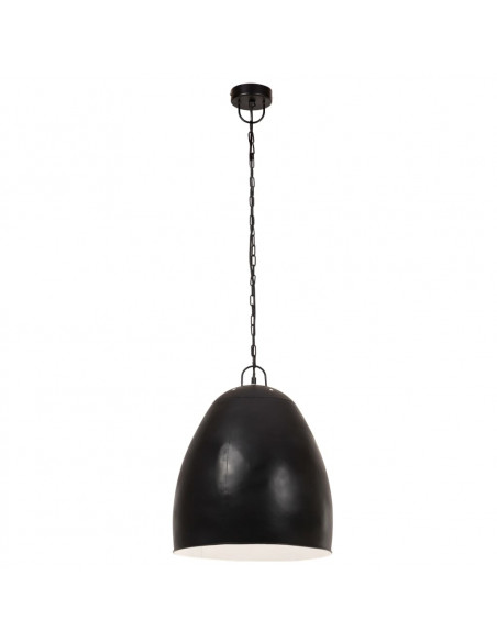 Lampada a Sospensione Industriale 25 W Nera Rotonda 42 cm E27