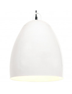 Lampada a Sospensione Industriale 25 W Bianca Rotonda 42 cm E27 2