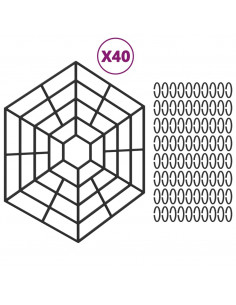 Protezioni per Laghetto 40 pz Nero in Polipropilene 2