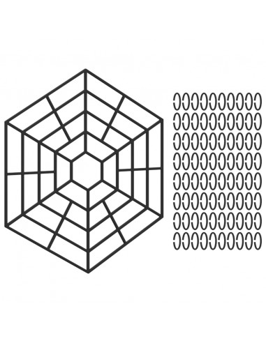Protezioni per Laghetto 40 pz Nero in Polipropilene