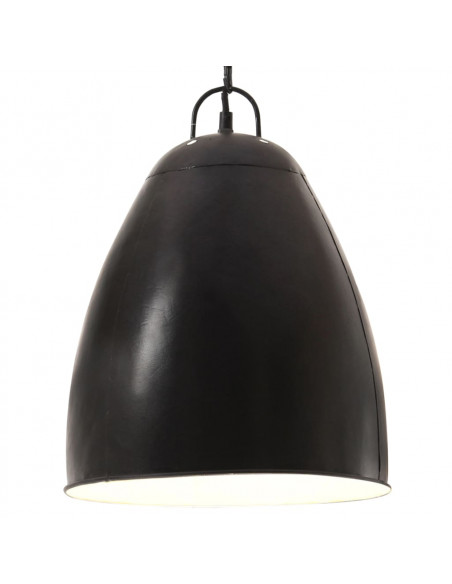 Lampada a Sospensione Industriale 25 W Nera Rotonda 32 cm E27