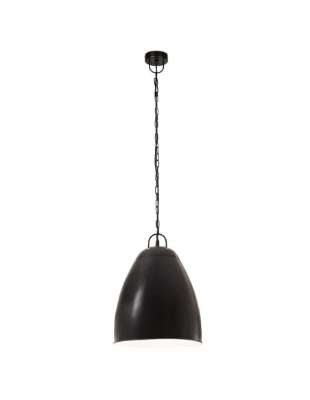 Lampada a Sospensione Industriale 25 W Nera Rotonda 32 cm E27