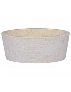 Lavandino Crema Ø40x15 cm in Marmo 2