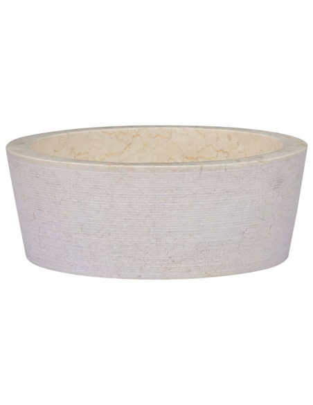 Lavandino Crema Ø40x15 cm in Marmo