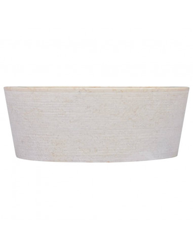 Lavandino Crema Ø40x15 cm in Marmo