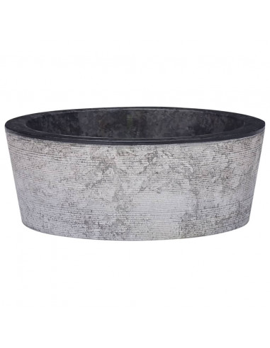 Lavandino Nero Ø40x15 cm in Marmo