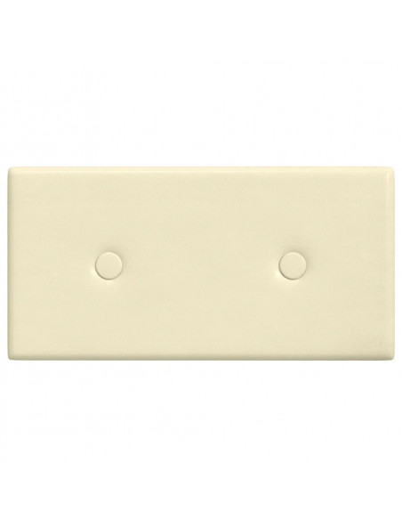 Pannelli Murali 12 pz Crema 30x15 cm in Similpelle 0,54 m²