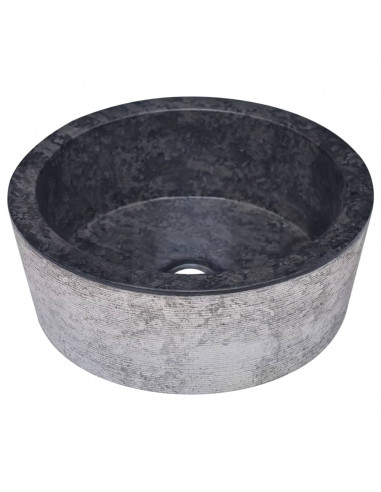 Lavandino Nero Ø40x15 cm in Marmo