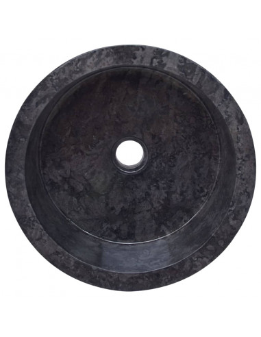 Lavandino Nero Ø40x15 cm in Marmo