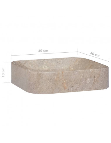 Lavandino Grigio 40x40x10 cm in Marmo
