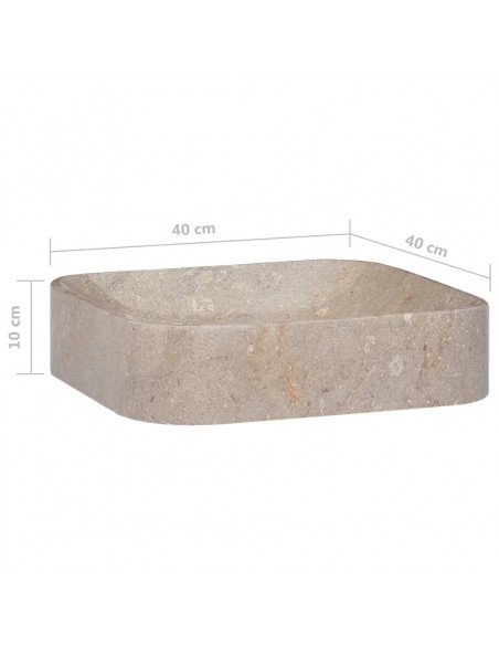 Lavandino Grigio 40x40x10 cm in Marmo