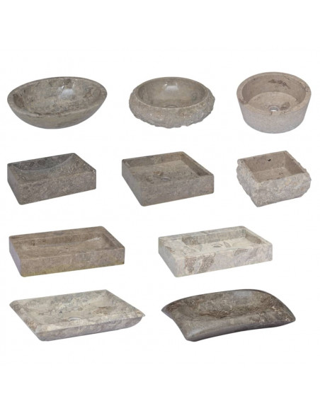 Lavandino Grigio 40x40x10 cm in Marmo