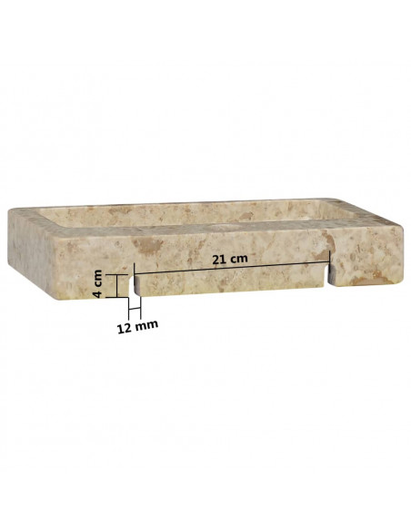 Lavello a Parete Crema 38x24x6,5 cm in Marmo