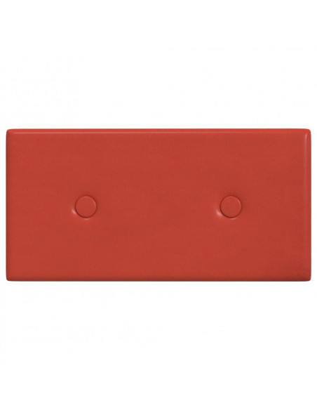 Pannelli Murali 12 pz Rossi 30x15 cm in Similpelle 0,54 m²