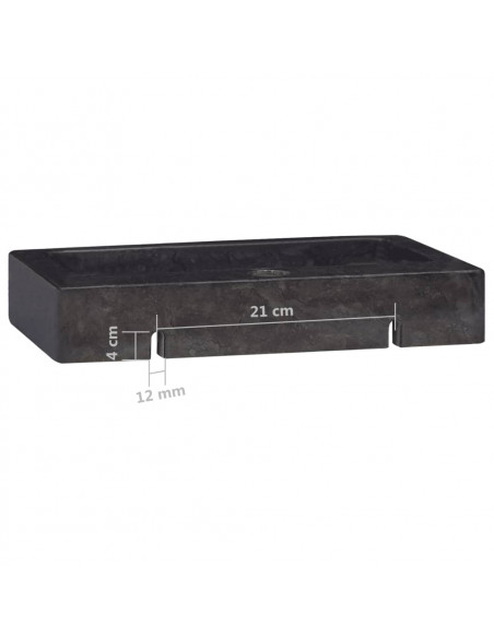 Lavello a Parete Nero 38x24x6,5 cm in Marmo