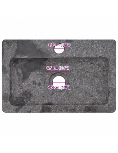 Lavello a Parete Grigio 38x24x6,5 cm in Marmo