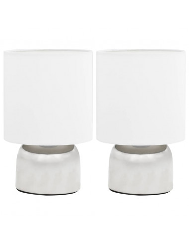 Lampade da Tavolo 2 pz Pulsanti Touch Bianche E14