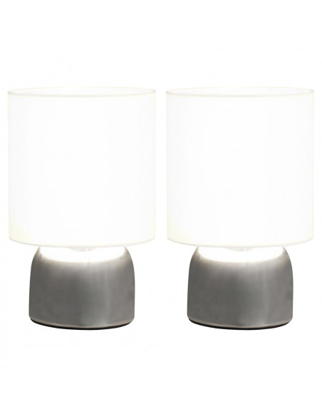 Lampade da Tavolo 2 pz Pulsanti Touch Bianche E14