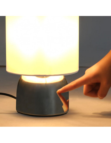 Lampade da Tavolo 2 pz Pulsanti Touch Bianche E14