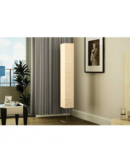 Lampada a Piantana con Supporto in Acciaio 170 cm Beige