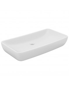 Lavandino Luxury Rettangolare Bianco Opaco 71x38cm Ceramica 2