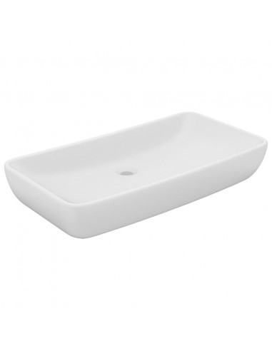 Lavandino Luxury Rettangolare Bianco Opaco 71x38cm Ceramica