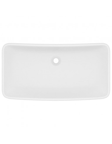 Lavandino Luxury Rettangolare Bianco Opaco 71x38cm Ceramica