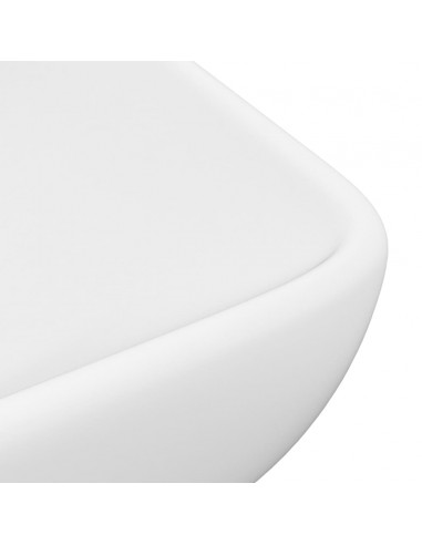 Lavandino Luxury Rettangolare Bianco Opaco 71x38cm Ceramica