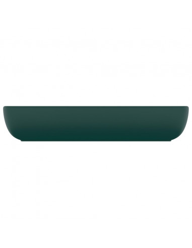 Lavabo Lusso Rettangolare Verde Scuro Opaco 71x38 cm Ceramica