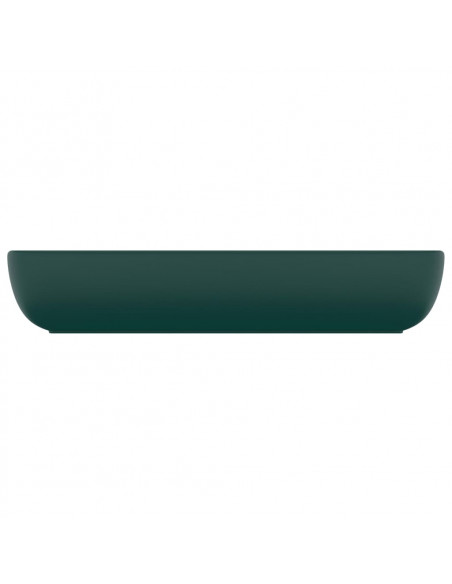 Lavabo Lusso Rettangolare Verde Scuro Opaco 71x38 cm Ceramica