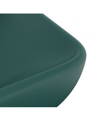 Lavabo Lusso Rettangolare Verde Scuro Opaco 71x38 cm Ceramica