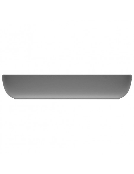 Lavabo Lusso Rettangolare Grigio Chiaro Opaco 71x38 cm Ceramica