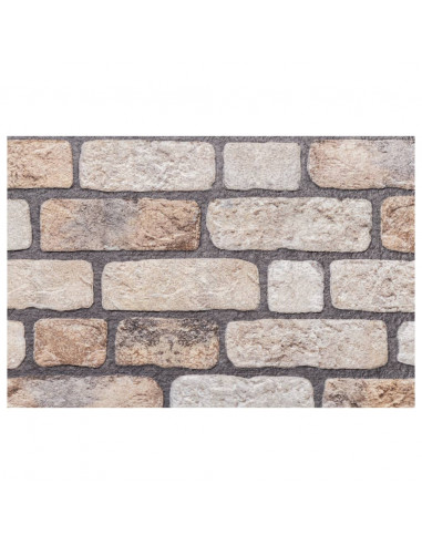 Pannelli Murali 3D 10 pz Marrone Chiaro 100x50 cm EPS