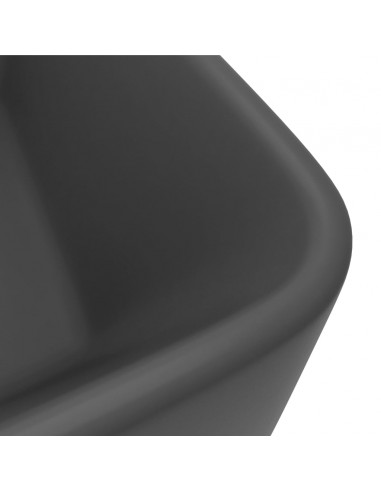 Lavandino Luxury Grigio Scuro Opaco 41x30x12 cm in Ceramica