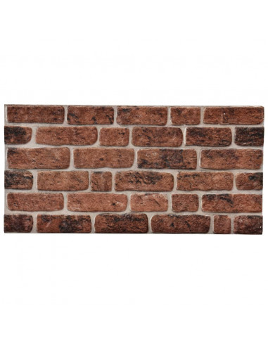 Pannelli Murali 3D con Design Mattoni Marrone Scuro 11 pz EPS
