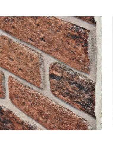 Pannelli Murali 3D con Design Mattoni Marrone Scuro 11 pz EPS